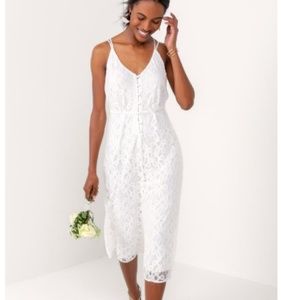 NWT White Lace Jumpsuit